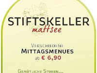 Schild Gaststube Stiftskeller Mattsee